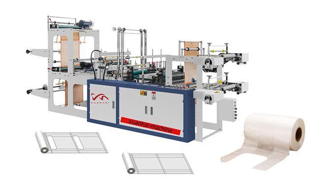 DZB Series Computer Control Double Layer T-Shirt And Flat Bag On Roll Bag Making Machine