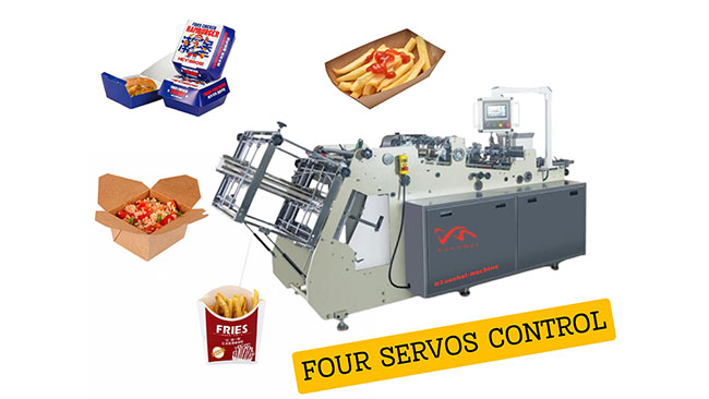 ZF-800 PLUS High Speed Paper Lunch Burger Box Making Machine Automatic Paper Carton Erecting Forming Making Machine