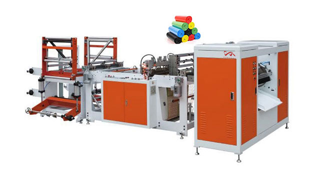 Fully Automatic Double lines Rolling Garbage Bag Making Machine